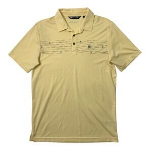 Travis Mathew Shirt Mens M Medium Daffodil Yellow Prestige Performance Golf